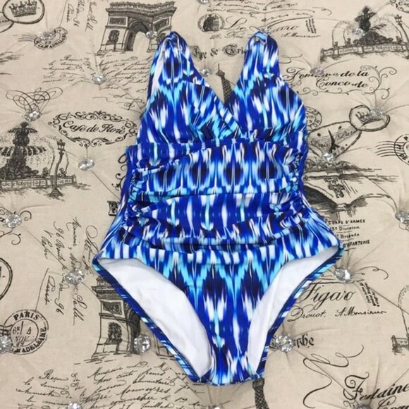 Athena Women's Surplice One Piece Swimsuit - Picture 3 of 6